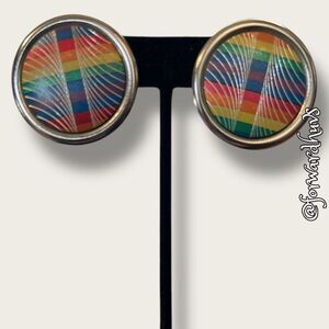 Bundle Sale 3 for $15 | Colorful Round Metal Earrings